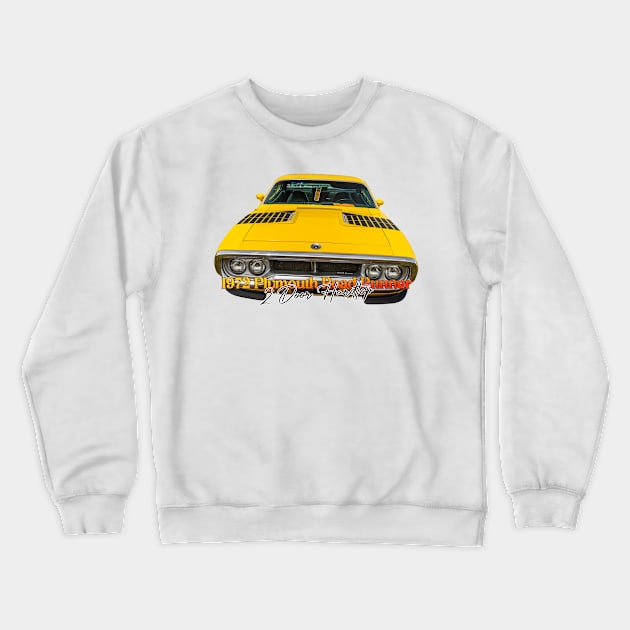 1972 Plymouth Road Runner 2 Door Hardtop Crewneck Sweatshirt by Gestalt Imagery